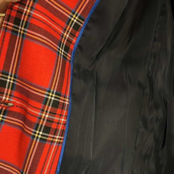 Beautiful J.Crew  tartan plaid tuxedo blazer size 0 worn once - Picture 7 of 8